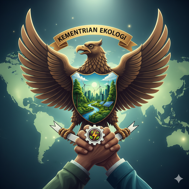 Gambar Ilustrasi AI Kementerian Ekologi Indonesia 