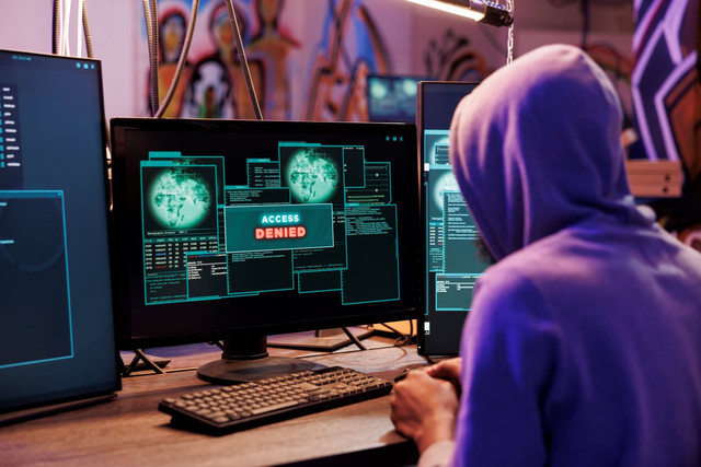 [Sumber : https://www.freepik.com/free-photo/criminal-hacking-system-unsuccessfully_143489102.htm#fromView=search&page=1&position=25&uuid=dbb3427b-7fc1-4d86-a315-b09330be3318&query=Kesadaran+Siber+sebagai+Benteng+Pertama+dari+Serangan+Dunia+Maya]