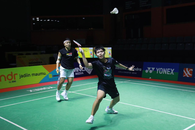 Apriyani Rahayu/Siti Fadia jelang Indonesia Masters 2025 di GOR PBSI Sumatera Utara. Foto: Dok. PBSI