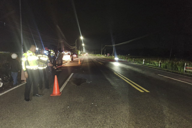 Lokasi kecelakaan ambulans dan sepeda motor di Kulon Progo. Foto: Dok. Polres Kulon Progo