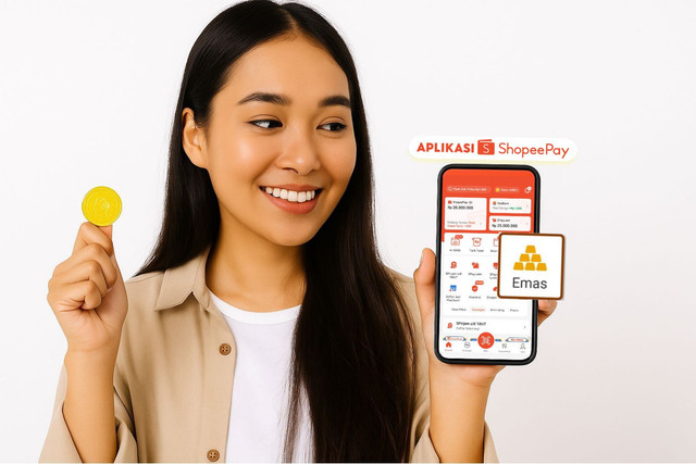 Ilustrasi membeli emas di aplikasi ShopeePay. Foto: dok. Istimewa 
