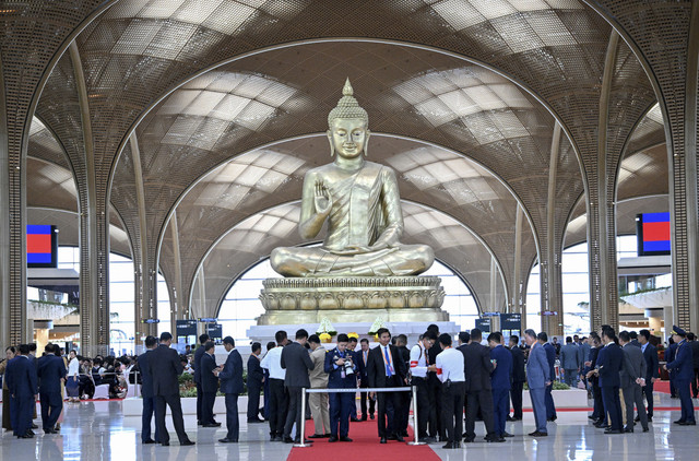 Techo International Airport bandara baru di Phnom Penh di Kamboja. Foto: Tang Chhin Sothy/AFP