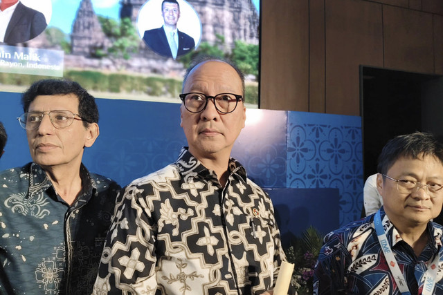 Menteri Perindustrian (Menperin) Agus Gumiwang Kartasasmita di Hotel Marriot Yogyakarta, Kabupaten Sleman, Jumat (24/10/2025). Foto: Arfiansyah Panji Purnandaru/kumparan