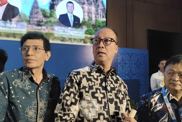 Menteri Perindustrian (Menperin) Agus Gumiwang Kartasasmita di Hotel Marriot Yogyakarta, Kabupaten Sleman, Jumat (24/10/2025). Foto: Arfiansyah Panji Purnandaru/kumparan