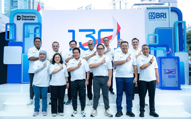 BRI meluncurkan logo HUT ke-130 dengan tema "Satu Bank Untuk Semua" di Kantor Pusat BRI Jakarta (16/10). Foto: Dok. BRI