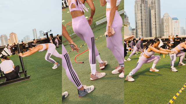 adidas Rilis Legging buat Latihan Lower Body, Nyaman & Stylish dalam Warna Lilac. Foto: adidas Indonesia