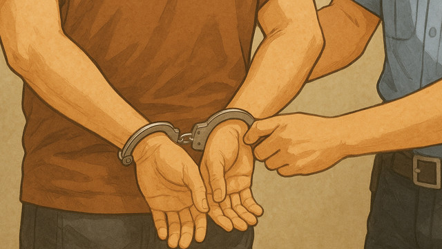 Ilustrasi tangan diborgol.