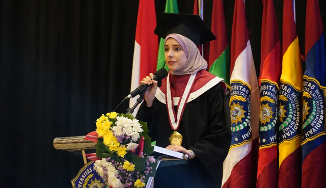 Sondos Jehad Shnewra, mahasiswa asal Gaza, Palestina. Foto: Istimewa 