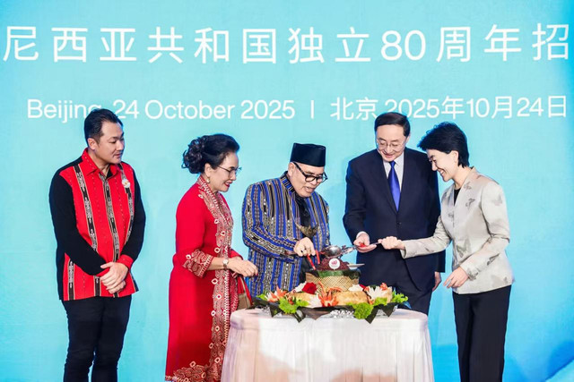 KBRI Beijing menggelar resepsi diplomatik HUT ke-80 RI pada 24 Oktober 2025 di Beijing. Foto: Dok. KBRI Beijing