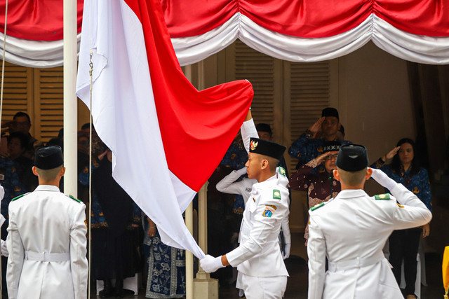 Peringatan Hari Sumpah Pemuda ke-97 di Museum Sumpah Pemuda, Jakarta, pada Senin (28/10/2025). Foto: Iqbal Firdaus/kumparan