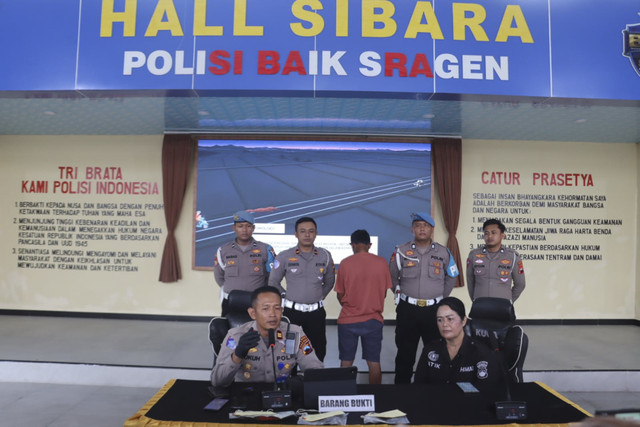 Risnadi (38) pelaku tabrak lari yang menewaskan satu keluarga di Kabupaten Sragen, Jawa Tengah. Foto: Dok. Polres Sragen