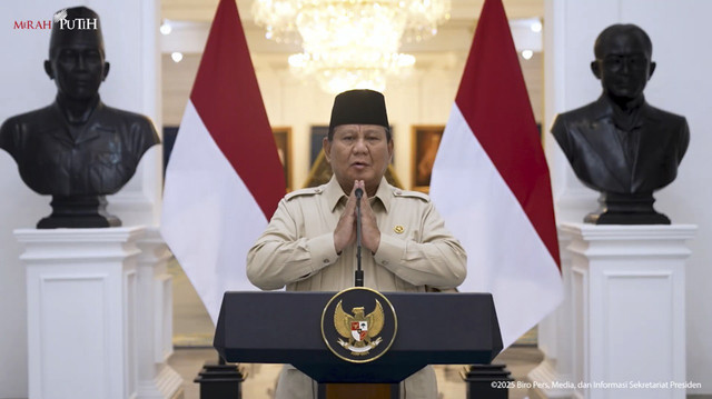 Presiden Prabowo Subianto menyampaikan peringatan 97 tahun Sumpah Pemuda. Foto: Dok. Sekertariat Presiden