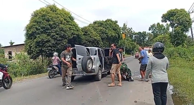 Suasana penembakan yang terjadi di Kelurahan Kemelak, Baturaja Timur, OKU. Foto : Istimewa