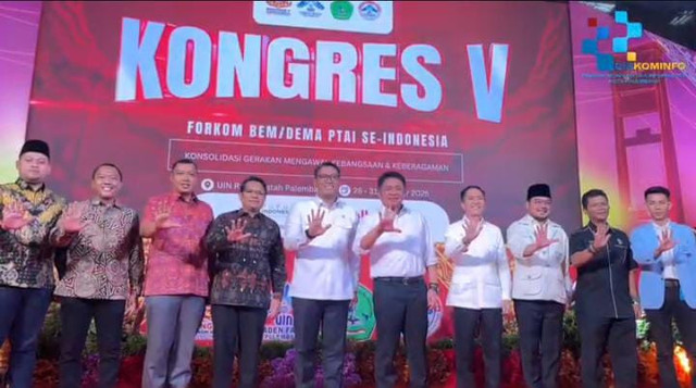 Kongres ke-5 Badan Eksekutif Mahasiswa (BEM) Perguruan Tinggi Agama se-Indonesia (PTAI) yang digelar pada Rabu, 29 Oktober 2025/Instagram: kominfopalembang