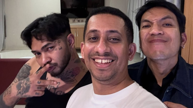 Habib Husein Ja'far bersama Onadio dan Desta. Foto: Instagram/husein_hadar