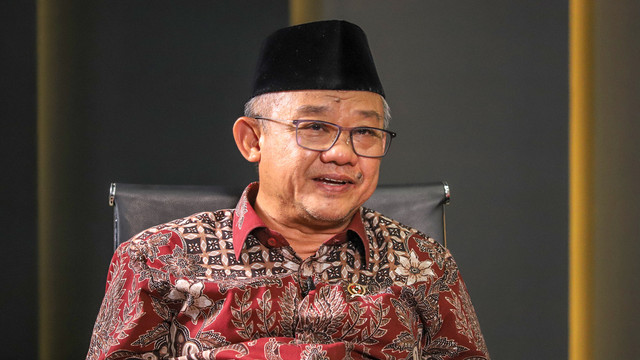 Mendikdasmen Abdul Mu'ti dalam program Info A1 pada Jumat 31 Oktober 2025. Foto: Iqbal Firdaus/kumparan