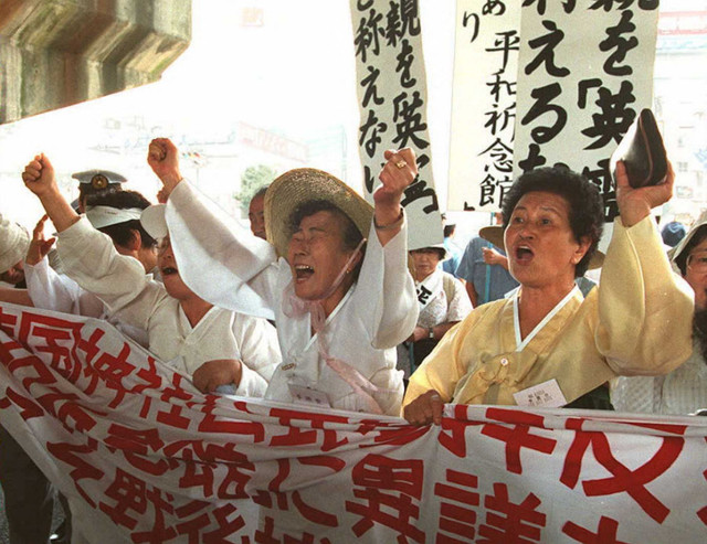 Ilusrasi sejarah jugun ianfu. Foto: Toshifumi Kitamura/AFP