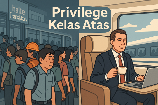 Ilustrasi Investasi Sosial dan Layanan Premium. Gambar dibuat menggunakan Open AI.