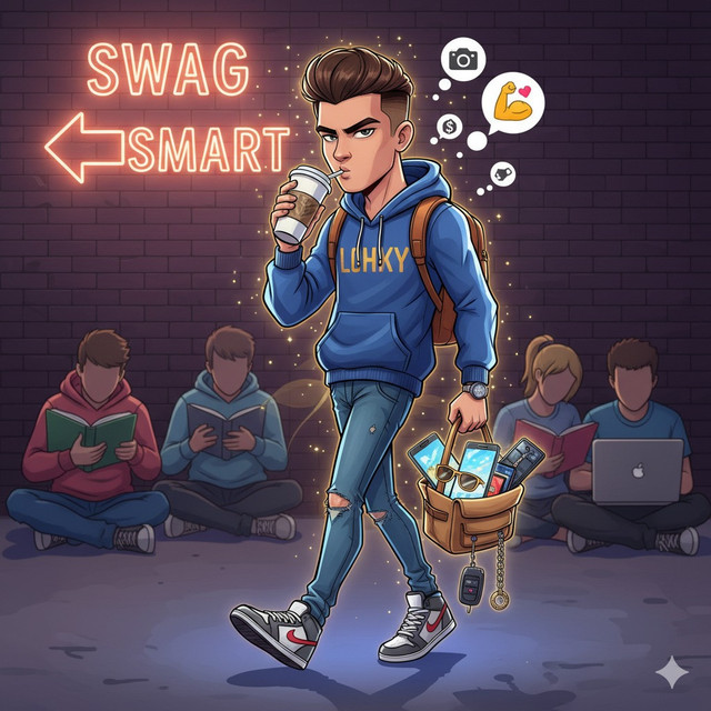 Di tengah teman-temannya yang sibuk menimba ilmu, ia lebih memilih menimba gaya. Foto: Gemini