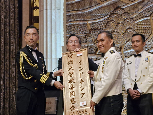 Resepsi Hari Pasukan Bela Diri Jepang (JSDF) di Bali Room, Hotel Kempinski, Jakarta, Selasa (4/11). Foto: Nadia Riso/kumparan