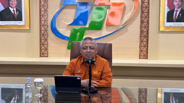 Moh. Edy Mahmud, Deputi Bidang Neraca dan Analisis Statistik BPS dalam konferensi pers di Kantor Pusat BPS, Rabu (5/11/2025). Foto: Ave Airiza Gunanto/kumparan