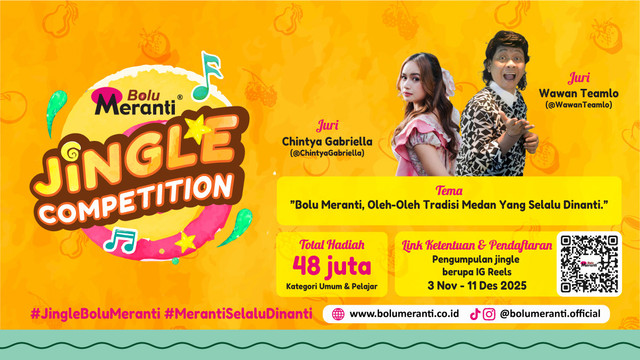 Mengusung tema “Bolu Meranti, Oleh-Oleh Tradisi Medan Yang Selalu Dinanti”, kompetisi ini berlangsung hingga 11 Desember 2025 dengan hadiah total Rp 48 juta. Foto: dok. Bolu Meranti