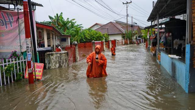 Banjir kepung Kota Palembang, Sabtu (25/12/2023) Foto: abp/Urban Id