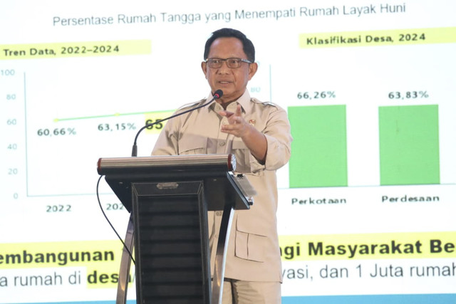 Mendagri Tito Karnavian di acara Sosialisasi KUR Perumahan dan FLPP di Majapahit Convention Semarang (MAC) Ballroom, Kota Semarang, Jawa Tengah (Jateng), Rabu (5/11/2025). Foto: Dok. Kemendagri