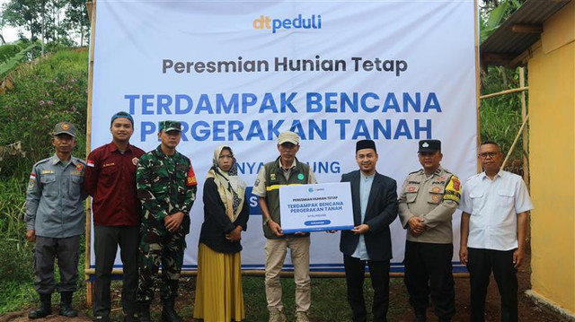 Peresmian Hunian Tetap Penyintas Pergerakan Tanah di Kab.Sukabumi (Sumber : DT Peduli)