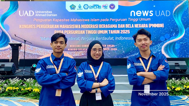 Tiga Mahasiswa Universitas Ahmad Dahlan Ikuti kegiatan PMMBN (Foto. Kahfi)