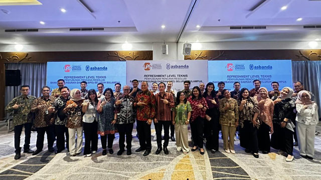 Peserta Refreshment Level Teknis Penyusunan Rencana Resolusi dalam rangka memperkuat pemahaman serta kesiapan BPD yang diselenggarakan oleh Lembaga Penjamin Simpanan (LPS).