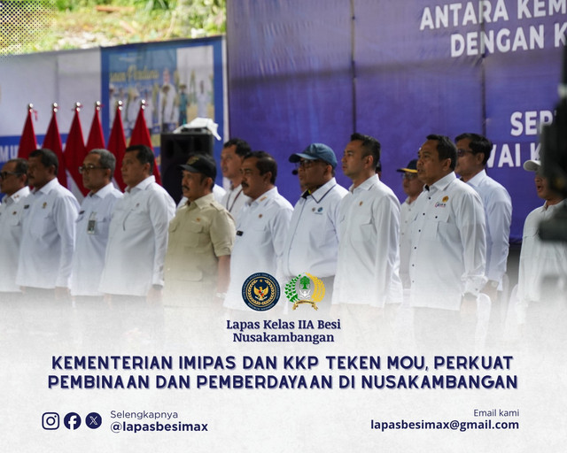 Kementerian Imipas dan KKP Teken MoU, Perkuat Pembinaan dan Pemberdayaan di NK