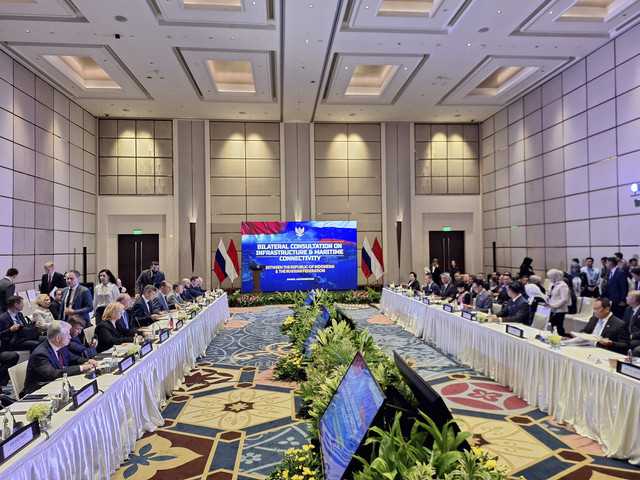 Konsultasi bilateral soal maritim antara Indonesia-Rusia di Fairmont, Jakarta Pusat, Kamis (6/11/2025). Foto: Argya D. Maheswara/kumparan 