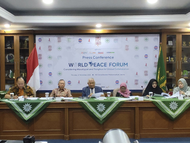 Konferensi pers kegiatan World Peace Forum ke-9 di Kantor Muhammadiyah, Menteng. Foto: Rachmadi Rasyad/kumparan