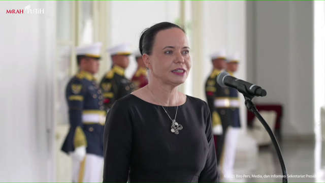 Barbara Szymanowska, Duta Besar LBBP Designate Resident Republik Polandia untuk Republik Indonesia. Foto: Youtube/Sekretariat Presiden