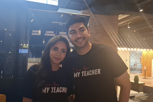 Gandhi Fernando dan Diandra Sabrina bintangi drama vertikal "I Love You My Teacher". Foto: Dok. Istimewa