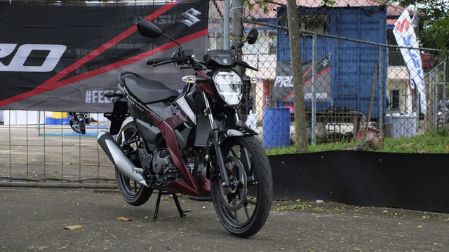 PT Suzuki Indomobil Sales 2W resmi meluncurkan motor Suzuki Satria Pro dan Suzuki Satria F150 di Sentul, Bogor, Sabtu (8/11/2025). Foto: Sena Pratama/kumparan
