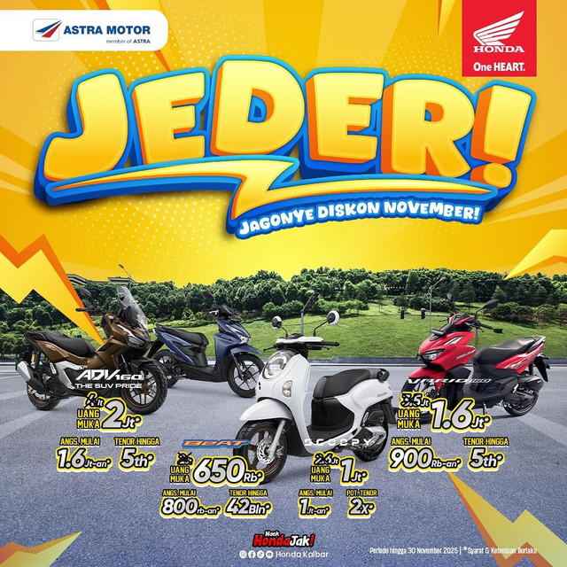 Promo 'JEDER', Jagonye Diskon November. Foto: Dok. Astra Motor Kalbar