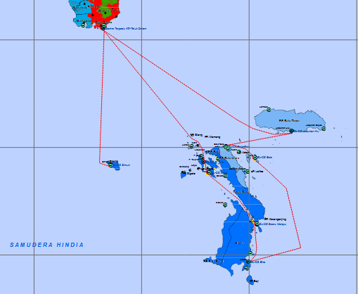 Peta Kepulauan Batu, Kabupaten Nias Selatan (Sumber: Penulis/Data Pribadi)