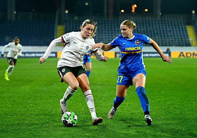 Pertandingan Liga Champions Wanita Chelsea vs SKN Polten di NV Arena, Sankt Polten, Austria, Selasa (11/11/2025). Foto: Elisabeth Mandl/REUTERS