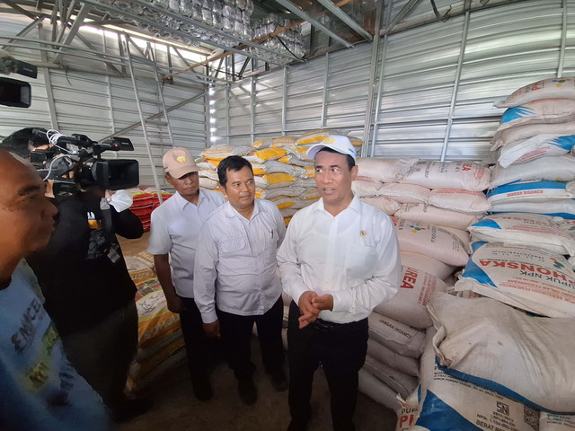 Sidak harga pupuk oleh Menteri Pertanian Amran Sulaiman di Indo Tani 3 Sukamandi yang berada di Subang, Jawa Barat. Foto: Argya D. Maheswara/kumparan 