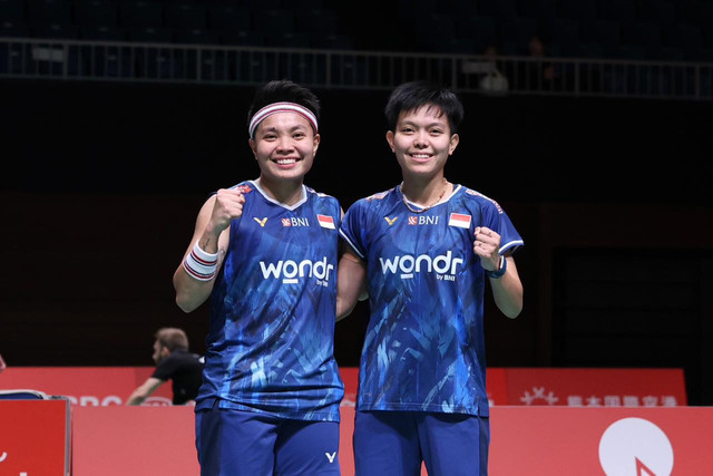 Apriyani Rahayu/Siti Fadia di Kumamoto Masters 2025. Foto: PBSI