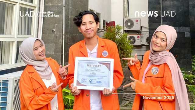 Tim Orion UAD Raih Juara 2 Lomba Esai Nasional UIN Siber Syekh Nurjati Cirebon 2025 (Foto. Mawar)