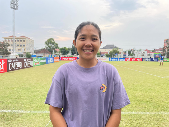 Maya Susmita, Head Coach MilkLife Soccer Challenge Solo Seri 1 2025/26. Foto: Antika Fahira/kumparan