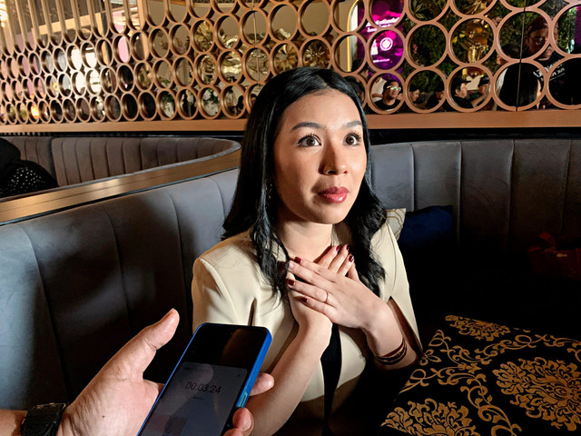 Penyanyi Vanessa Zee menghadiri konferensi pers AMI Awards di Jakarta, Kamis (13/11/2025).
 Foto: Vincentius Mario/kumparan