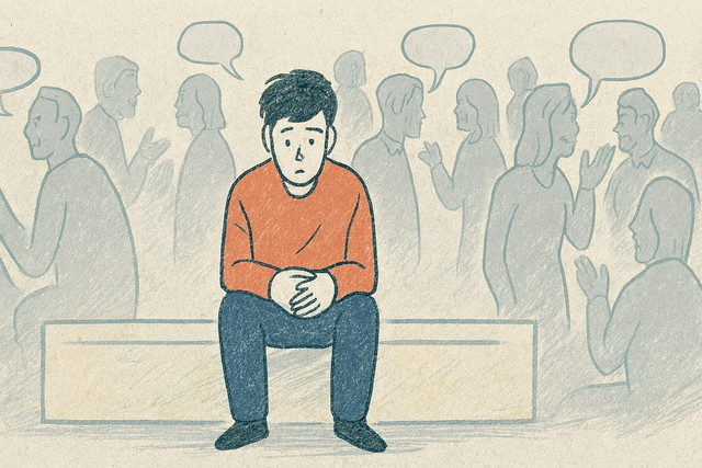 Sendiri dan kesepian walau di tengah keramaian. (Dokumen Pribadi) 