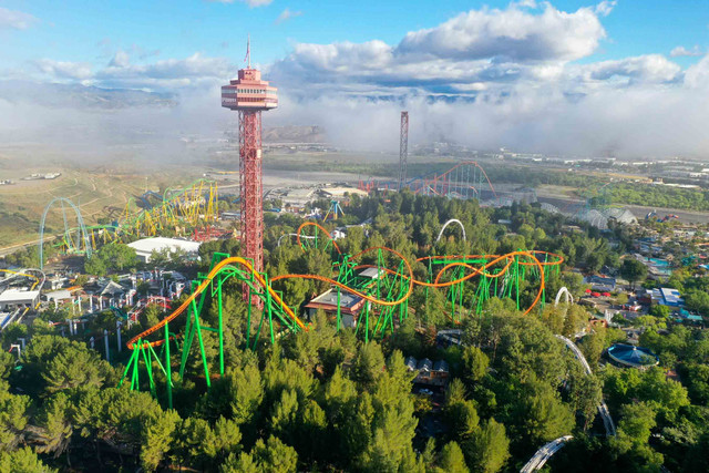 Taman Hiburan Six Flags America. Foto: Robert V Schwemmer/Shutterstock