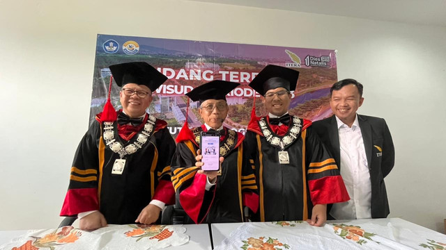 Itera perkenal ijasah digital pertama di Provinsi Lampung. | Foto: Sinta Yuliana/Lampung Geh