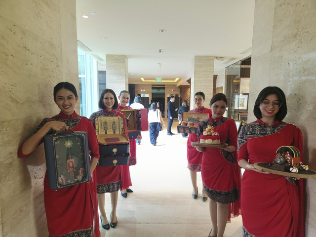 Hotel Indonesia Kempinski meluncurkan menu spesial Natal dan Tahun Baru yang bertema The Holiday Spectacles, Rabu (12/11/2025). Foto: Ela Nurlaela/kumparan