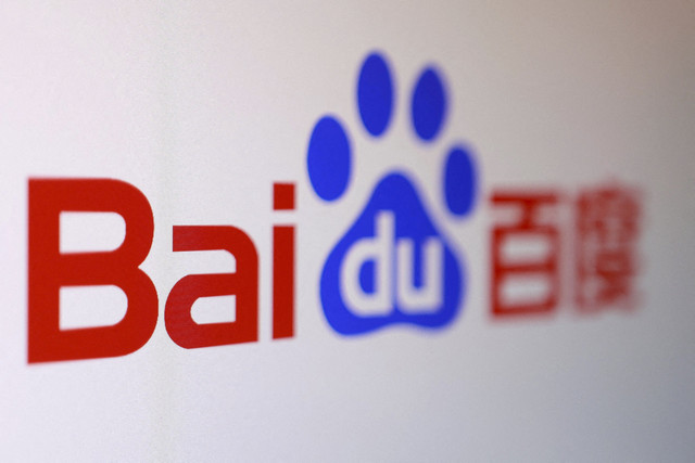 Ilustrasi logo Baidu. Foto: Dado Ruvic/Reuters